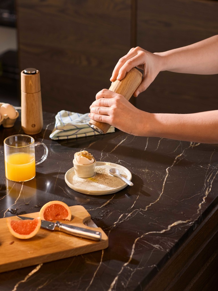 Champagne / Gewürzmühlen-2er-Set / 17cm / Eiche