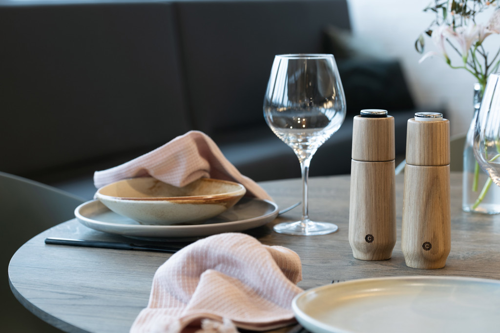 Champagne / Gewürzmühlen-2er-Set / 17cm / Eiche