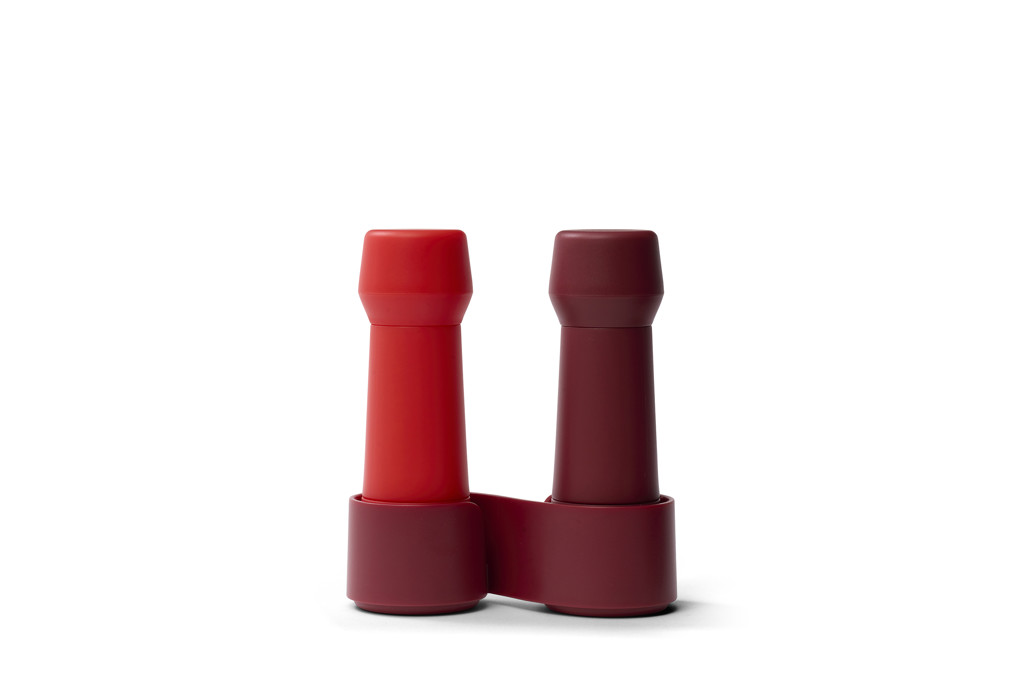 Mini Grinder / Amsterdam / Gewürzmühlen-2er-Set / Burgundy + Bright Red / 13 cm