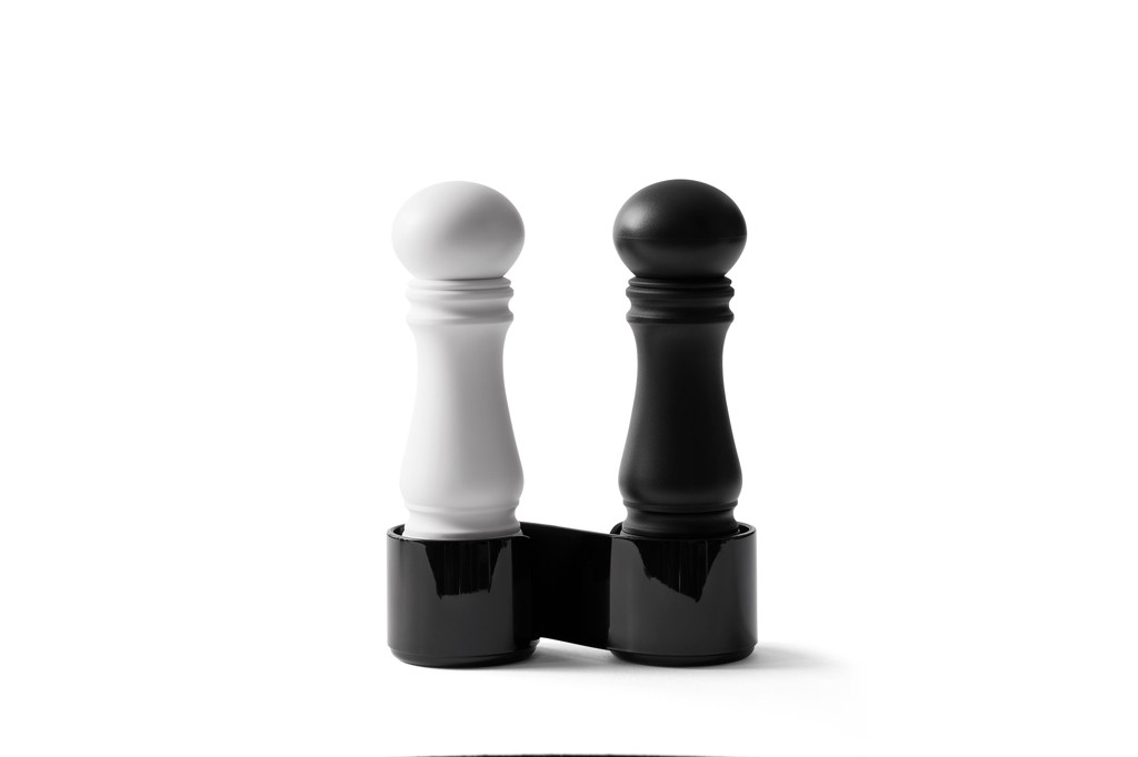 Mini Grinder / Gewürzmühlen-2er-Set / Black + White / 14cm